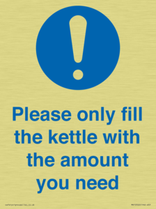 Please only fill the kettle with the amount you need